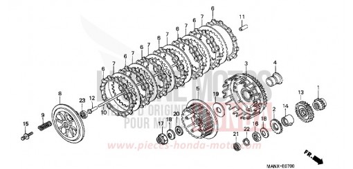 EMBRAYAGE NX650X de 1999